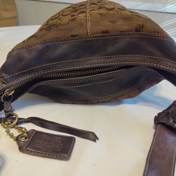 Coach Large Signature Logo Bucket Purse Shoulder Bag & Wallet Retro - Picture 15 of 16